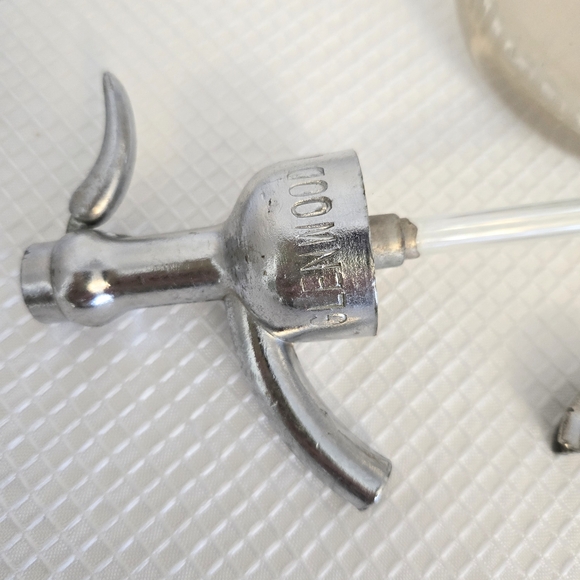 Vtg Glass Seltzer Bottle Glenwood 2 Piece Metal Ring Seal Syfo Water Co - Picture 7 of 13